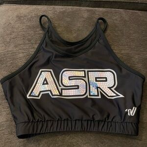 Varsity Black Sports Bra with ASR Star Design